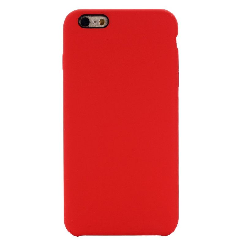 Hoesje voor iPhone 6 / 6S Rood Zwart Vloeibare Siliconen