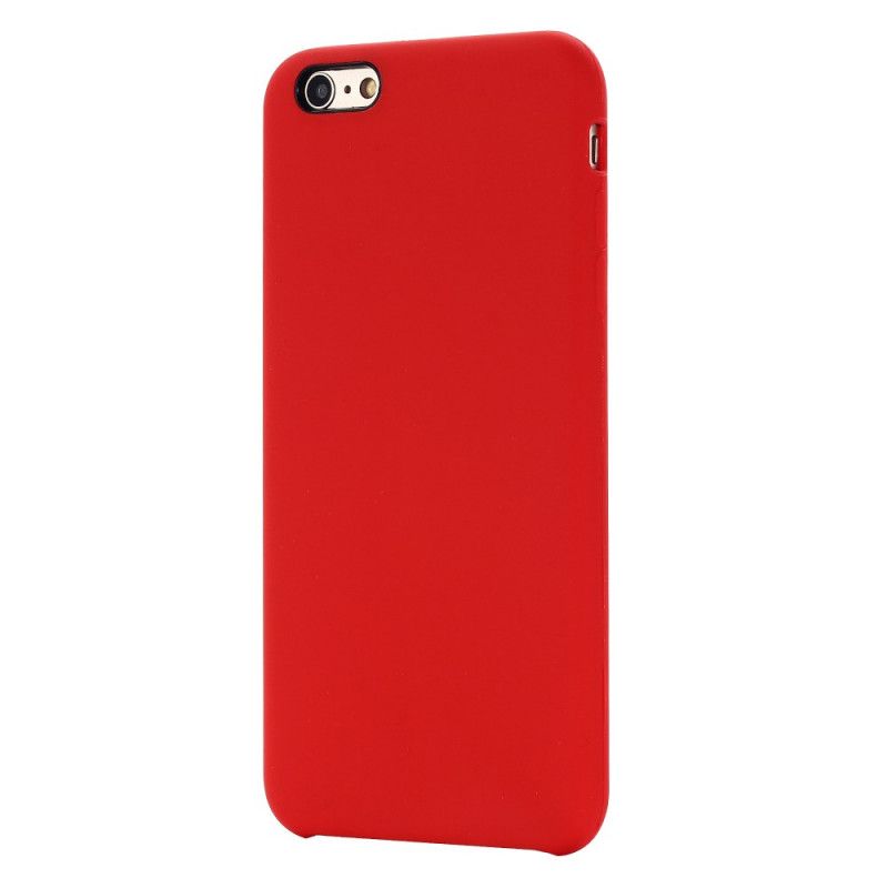 Hoesje voor iPhone 6 / 6S Rood Zwart Vloeibare Siliconen