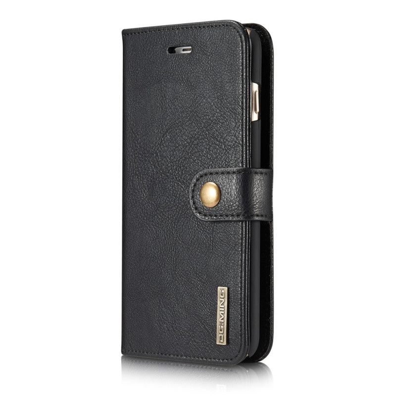 Leren Hoesje voor iPhone 6 / 6S Bruin Zwart Dg. Afneembare Ming