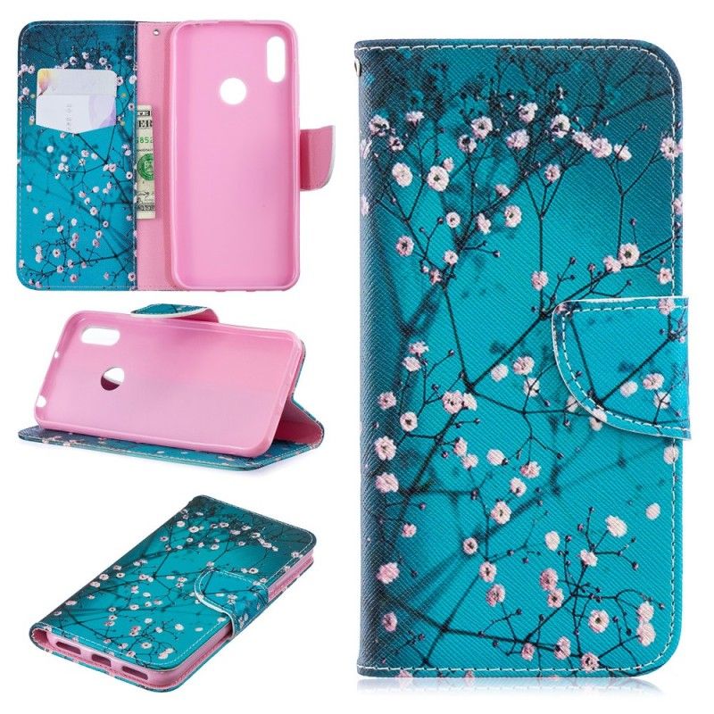 Bescherming Hoesje Huawei Y6 2019 Telefoonhoesje Bloeiende Boom