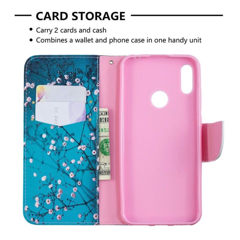 Bescherming Hoesje Huawei Y6 2019 Telefoonhoesje Bloeiende Boom