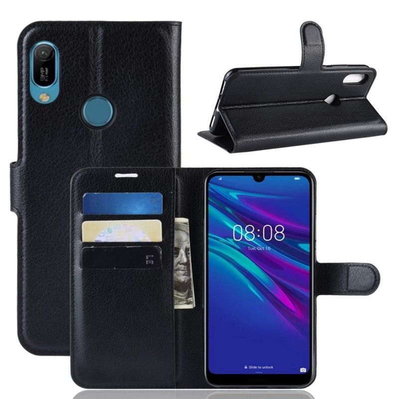 Bescherming Hoesje Huawei Y6 2019 Wit Zwart Klassiek