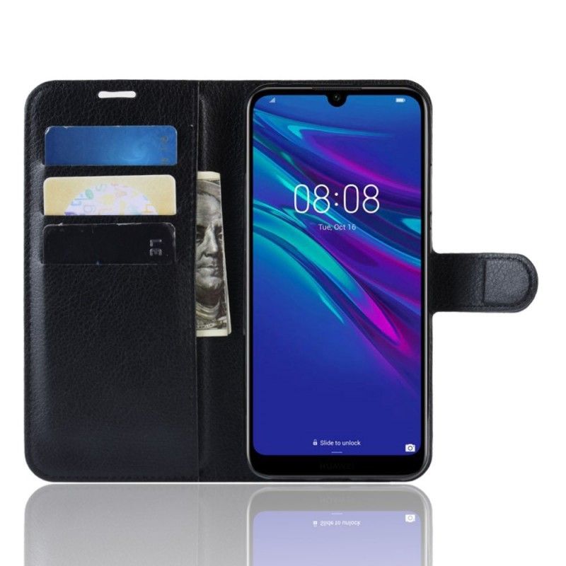 Bescherming Hoesje Huawei Y6 2019 Wit Zwart Klassiek