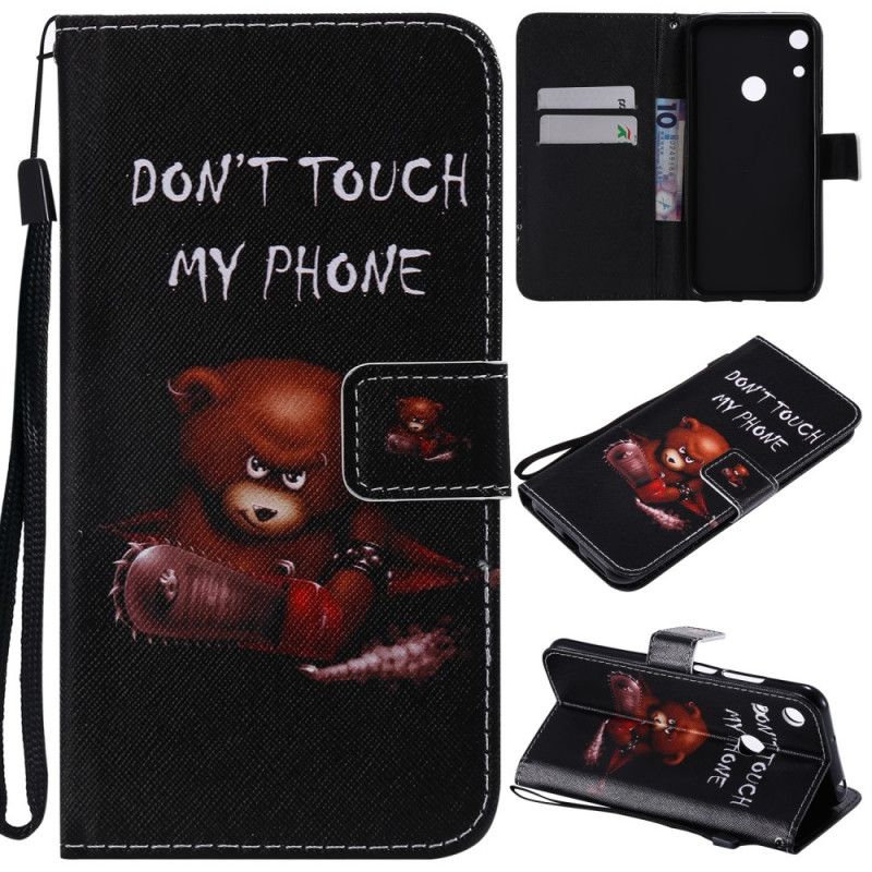 Cover Folio-hoesje Huawei Y6 2019 Telefoonhoesje Gevaarlijke Beer