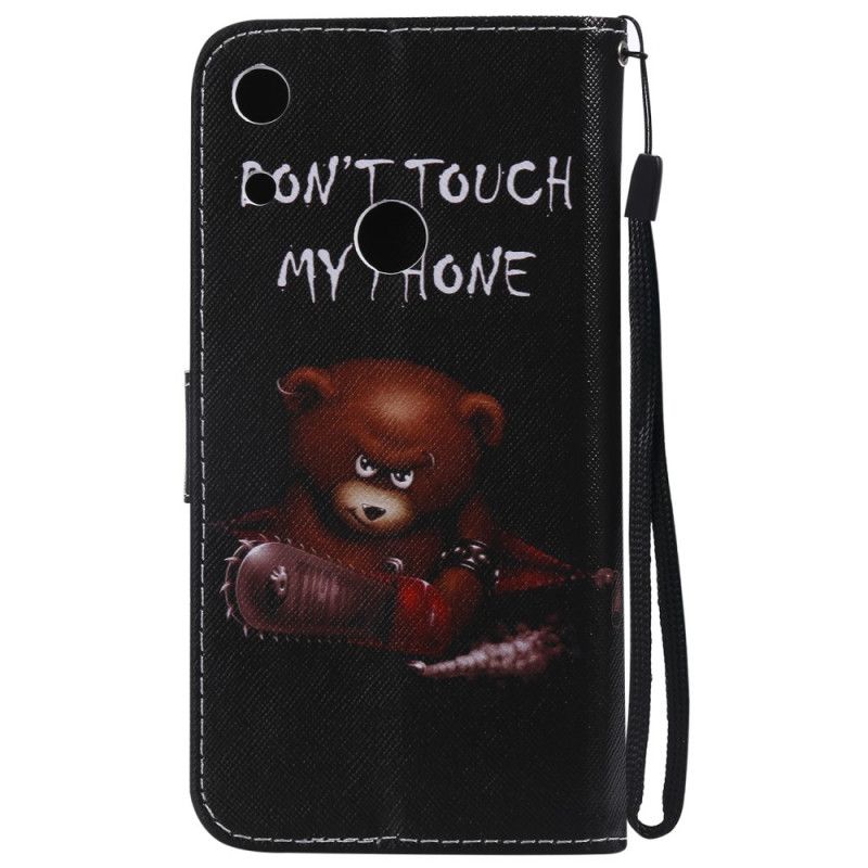 Cover Folio-hoesje Huawei Y6 2019 Telefoonhoesje Gevaarlijke Beer