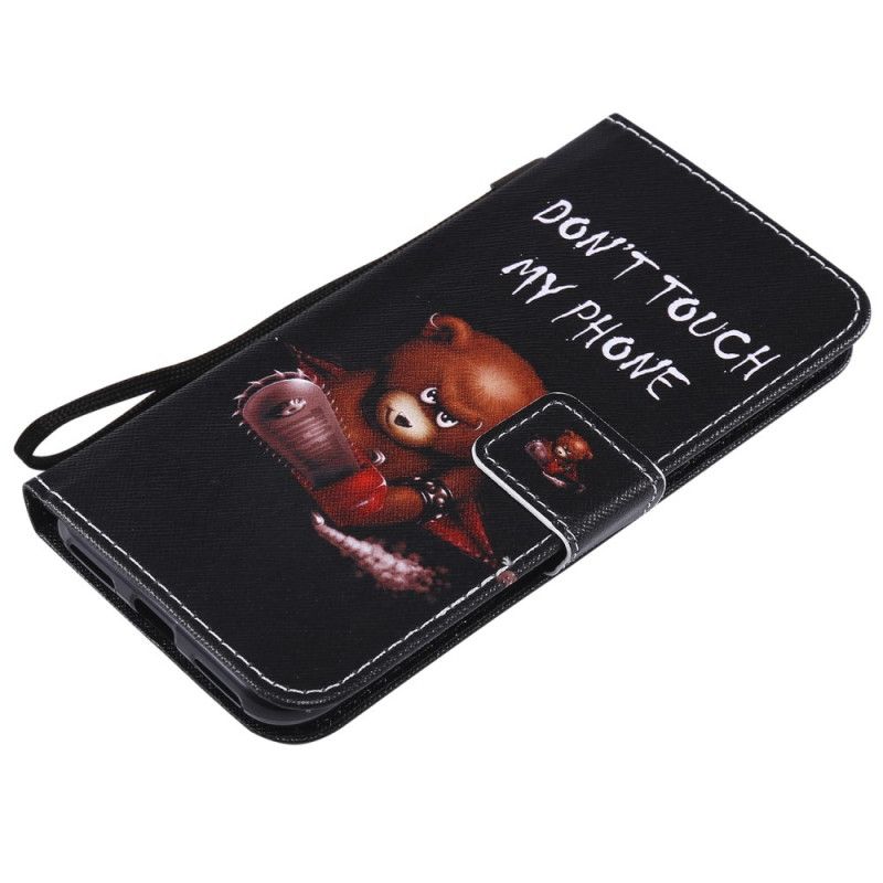 Cover Folio-hoesje Huawei Y6 2019 Telefoonhoesje Gevaarlijke Beer