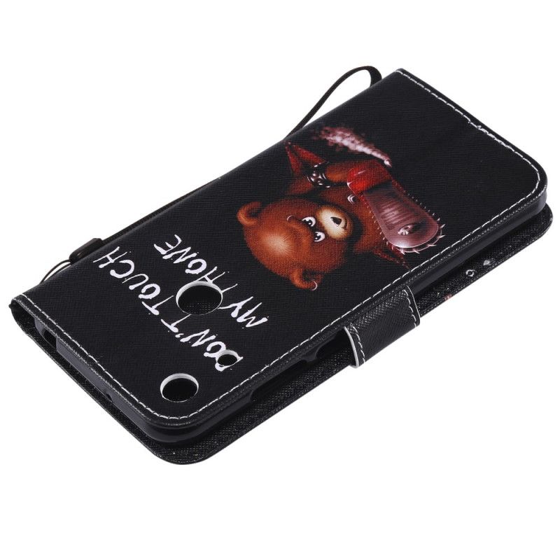 Cover Folio-hoesje Huawei Y6 2019 Telefoonhoesje Gevaarlijke Beer