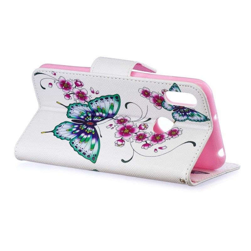 Cover Folio-hoesje Huawei Y6 2019 Telefoonhoesje Prachtige Vlinders