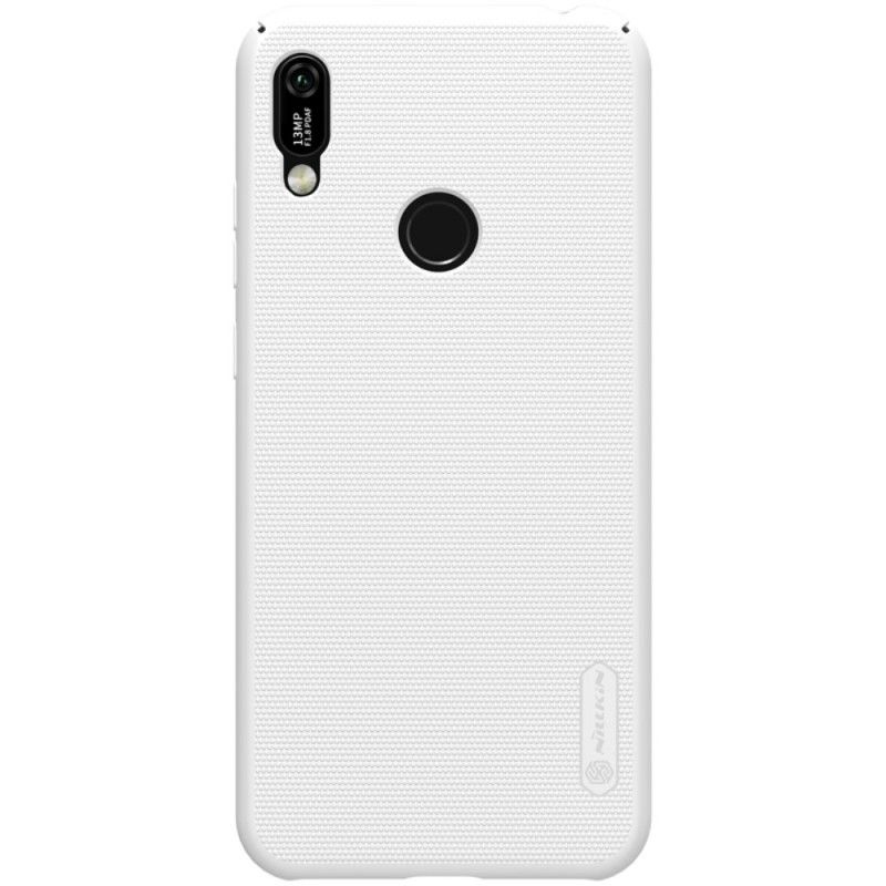 Cover Hoesje Huawei Y6 2019 Rood Wit Telefoonhoesje Stijve Frosted Nillkin