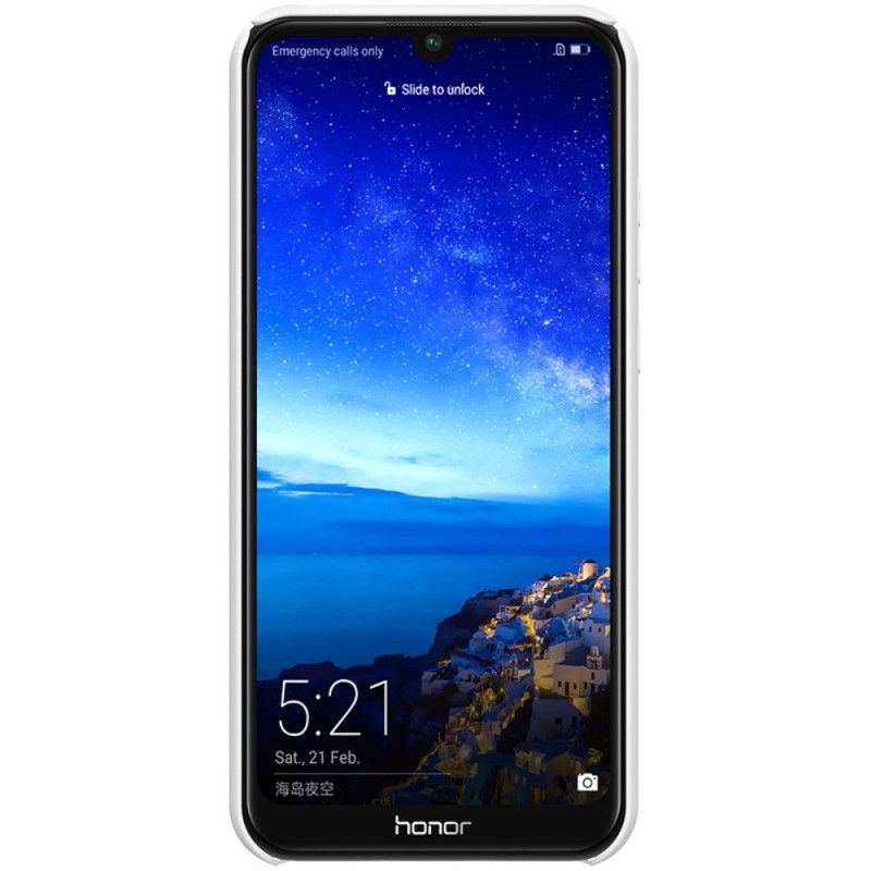 Cover Hoesje Huawei Y6 2019 Rood Wit Telefoonhoesje Stijve Frosted Nillkin