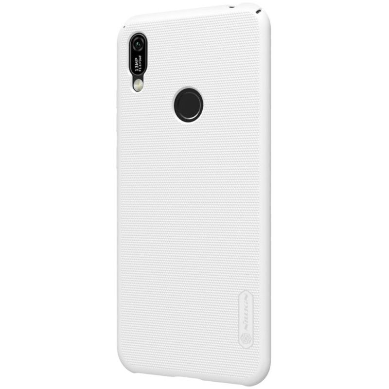 Cover Hoesje Huawei Y6 2019 Rood Wit Telefoonhoesje Stijve Frosted Nillkin