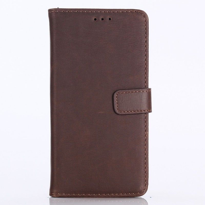 Flip Case Leren Huawei Y6 2019 Grijs Retro Kunstleer