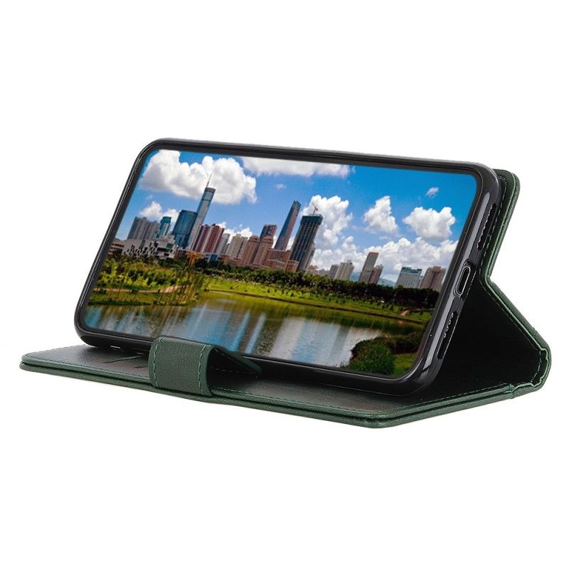 Folio-hoesje voor Huawei Y6 2019 Donkerblauw Zwart Traditioneel Leereffect