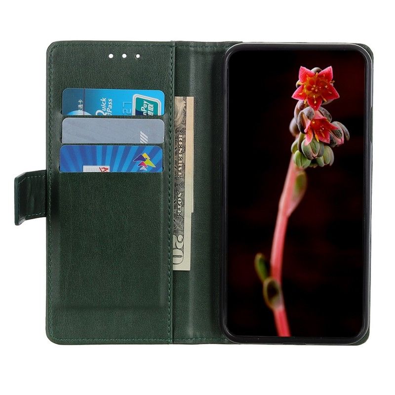 Folio-hoesje voor Huawei Y6 2019 Donkerblauw Zwart Traditioneel Leereffect