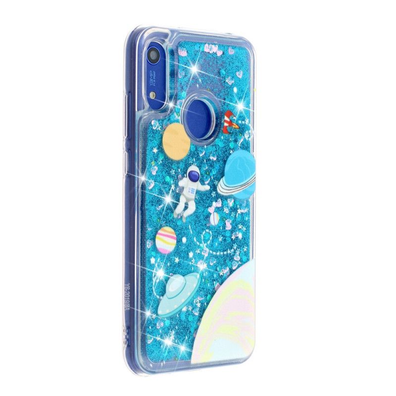 Hoesje Huawei Y6 2019 Glitter Astronaut