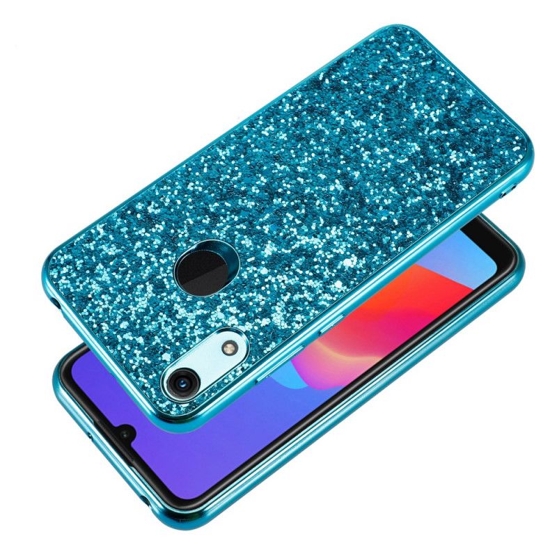Hoesje Huawei Y6 2019 Goud Rood Premium Glitter