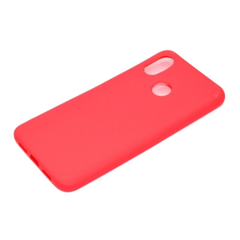 Hoesje Huawei Y6 2019 Rood Zwart Siliconen Snoep