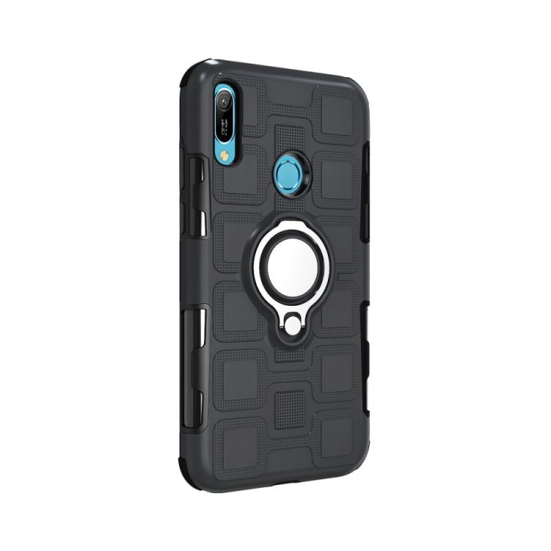 Hoesje Huawei Y6 2019 Rood Zwart Supersterk Met Steunring
