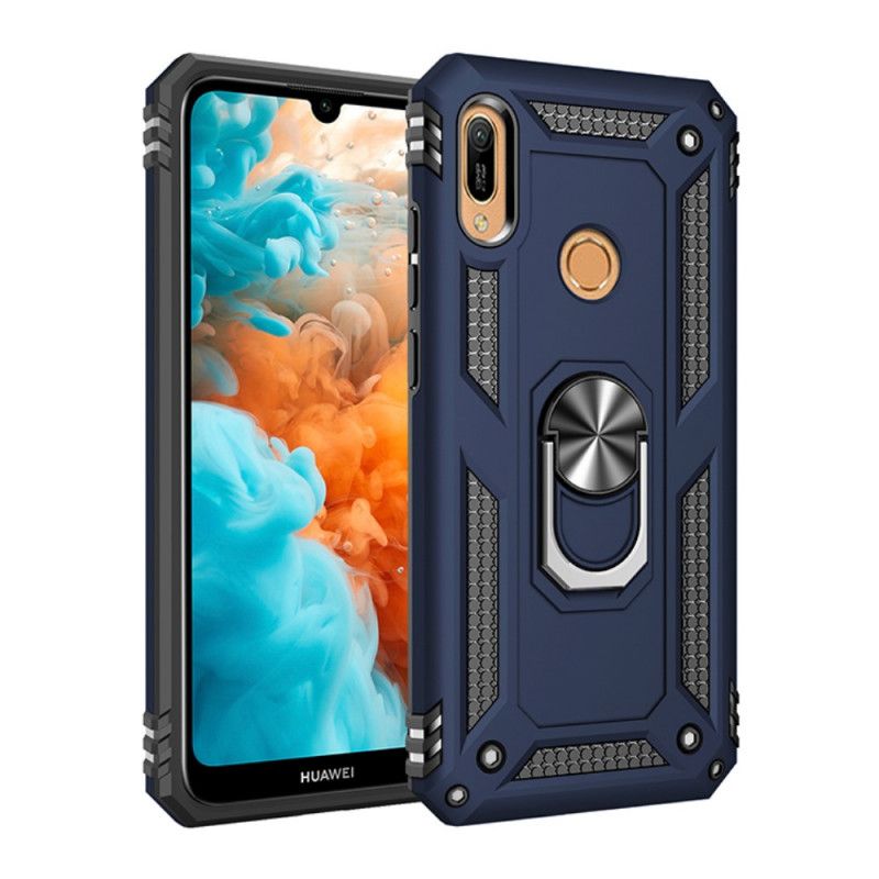 Hoesje voor Huawei Y6 2019 Rood Zwart Premium Ring