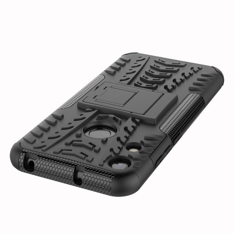 Hoesje voor Huawei Y6 2019 Wit Zwart Ultrabestendige Premium