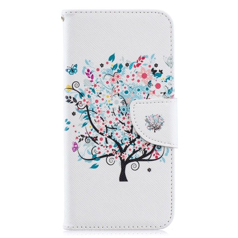 Leren Hoesje Huawei Y6 2019 Bloemrijke Boom