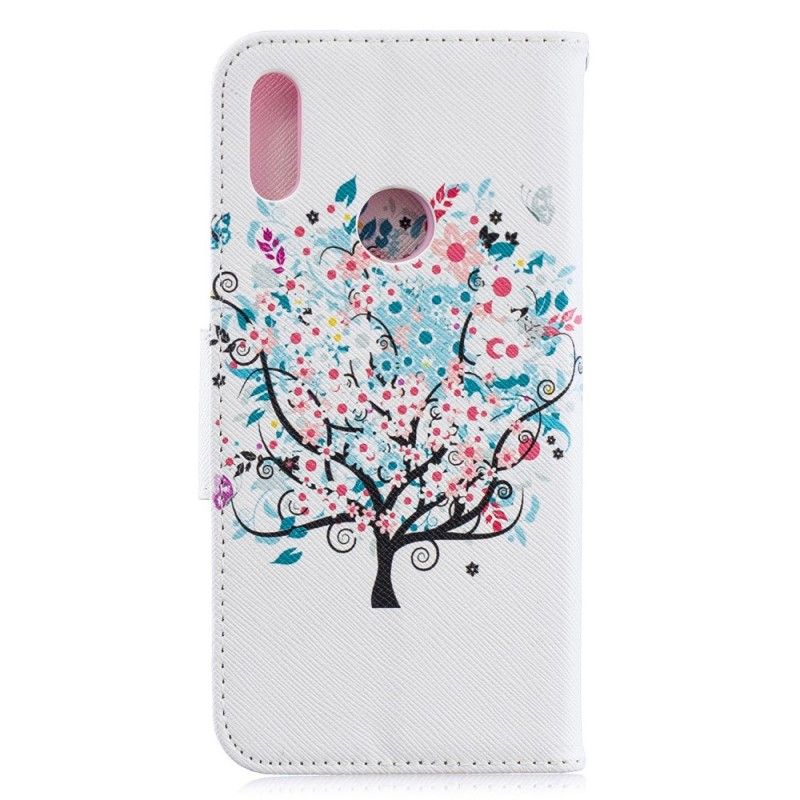 Leren Hoesje Huawei Y6 2019 Bloemrijke Boom