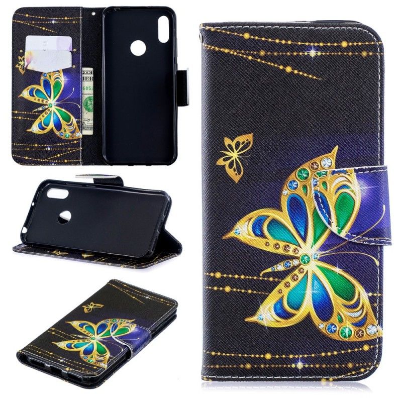 Leren Hoesje Huawei Y6 2019 Magische Vlinder