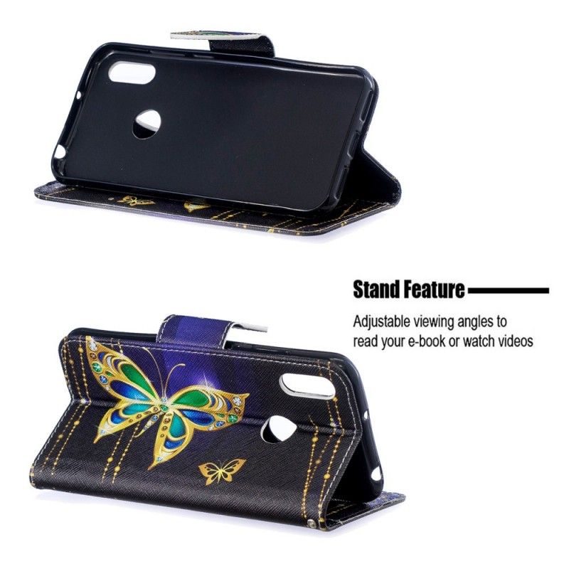Leren Hoesje Huawei Y6 2019 Magische Vlinder