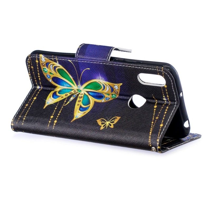 Leren Hoesje Huawei Y6 2019 Magische Vlinder