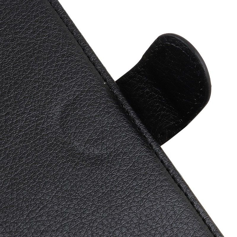 Leren Hoesje Huawei Y6 2019 Wit Zwart Telefoonhoesje Traditioneel Kunstleer