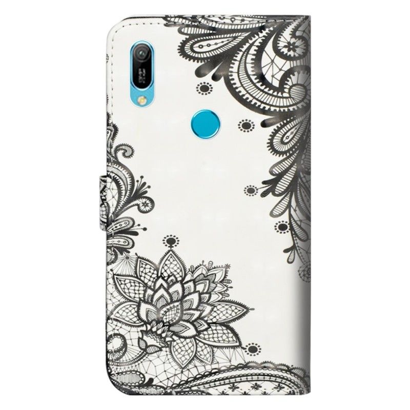 Leren Hoesje voor Huawei Y6 2019 Chique Kant