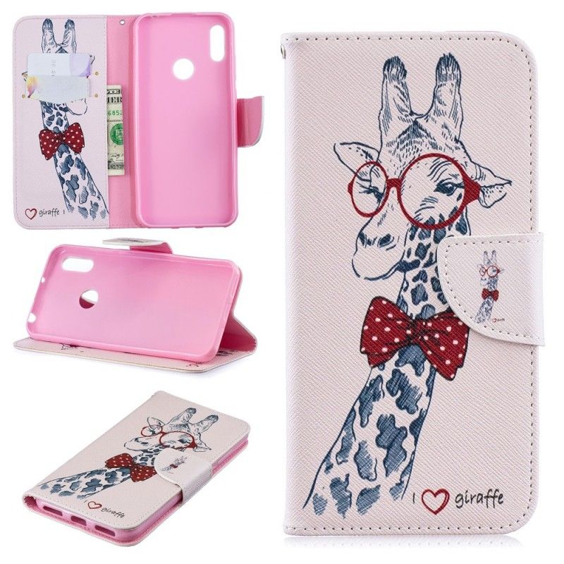 Leren Hoesje voor Huawei Y6 2019 Nerdgiraf