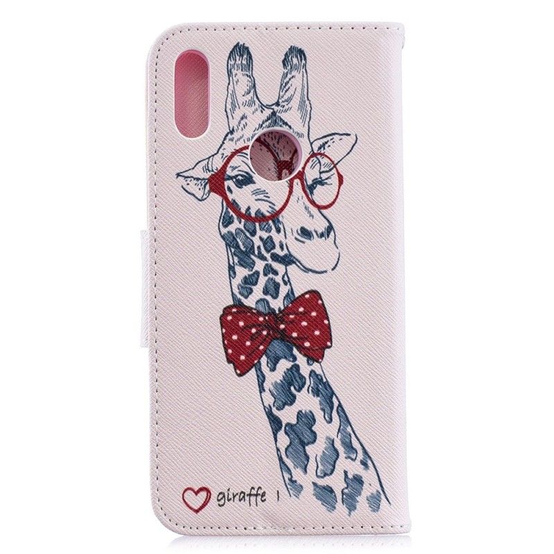 Leren Hoesje voor Huawei Y6 2019 Nerdgiraf