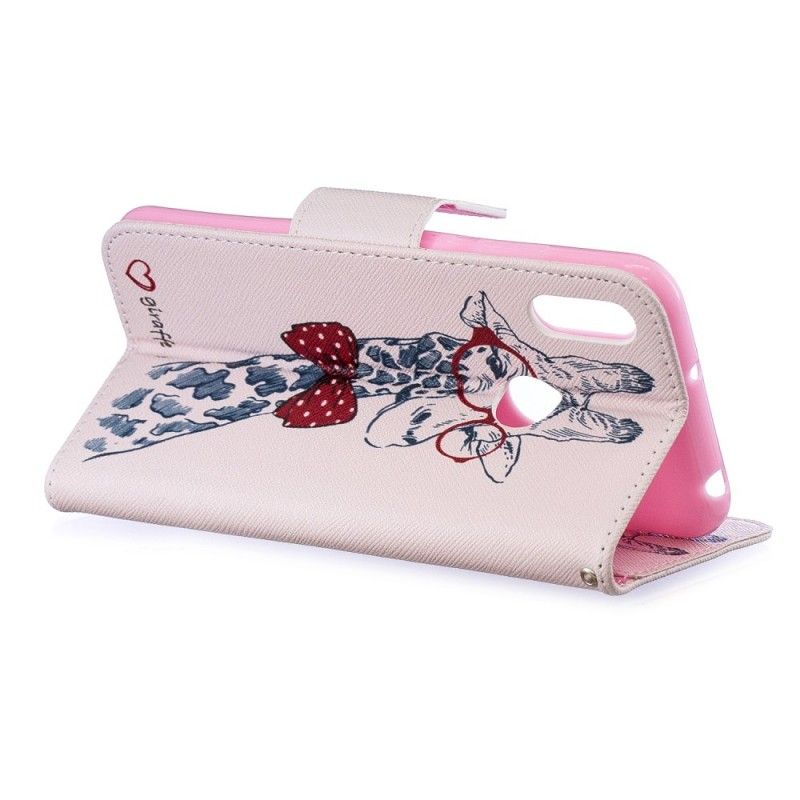 Leren Hoesje voor Huawei Y6 2019 Nerdgiraf