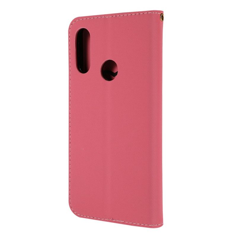 Leren Hoesje voor Huawei Y6 2019 Roze Grijs Chique Stijl