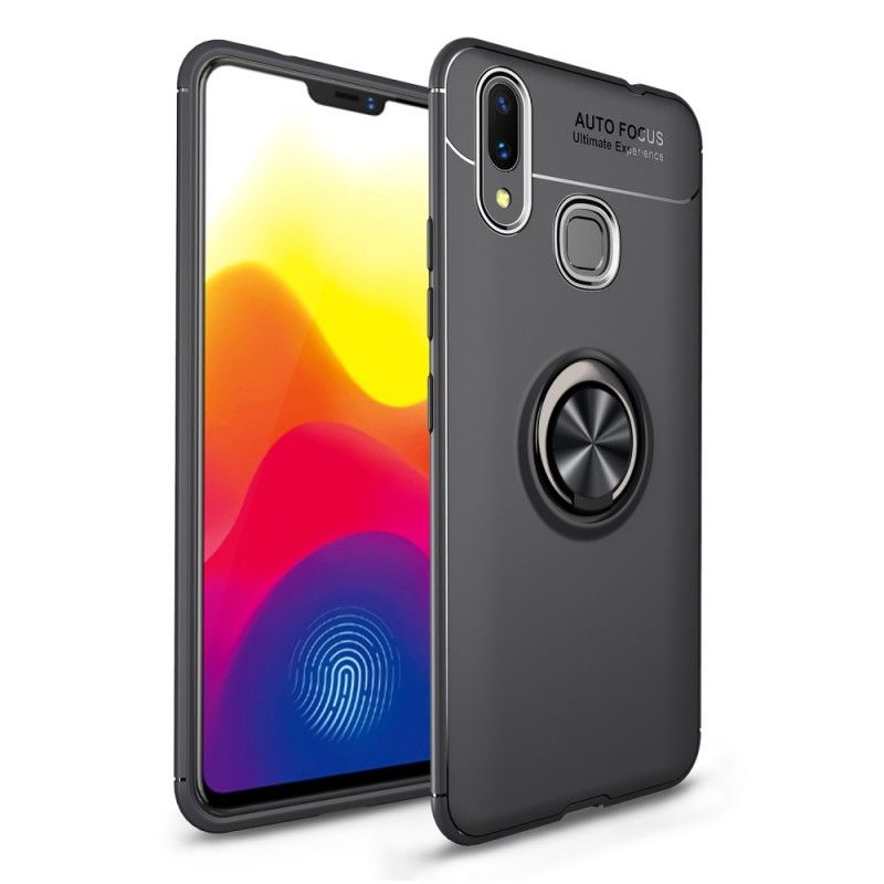 Case Hoesje Huawei P Smart Plus Rood Zwart Telefoonhoesje Roterende Ring