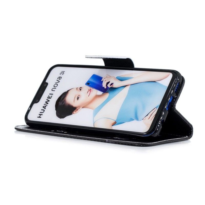 Flip Case Leren Huawei P Smart Plus Gevaarlijke Beer