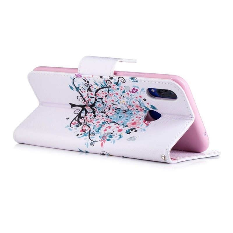 Leren Hoesje Huawei P Smart Plus Bloemrijke Boom