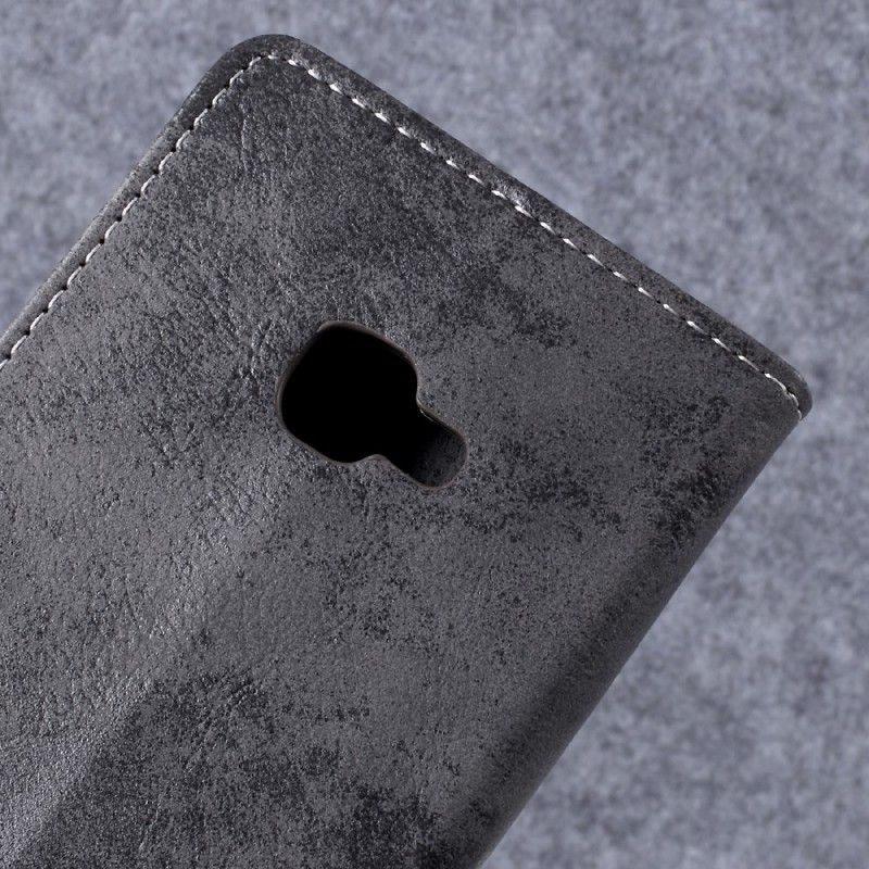 Bescherming Hoesje Samsung Galaxy XCover 4S / 4 Donkerblauw Grijs Vintage Leereffect