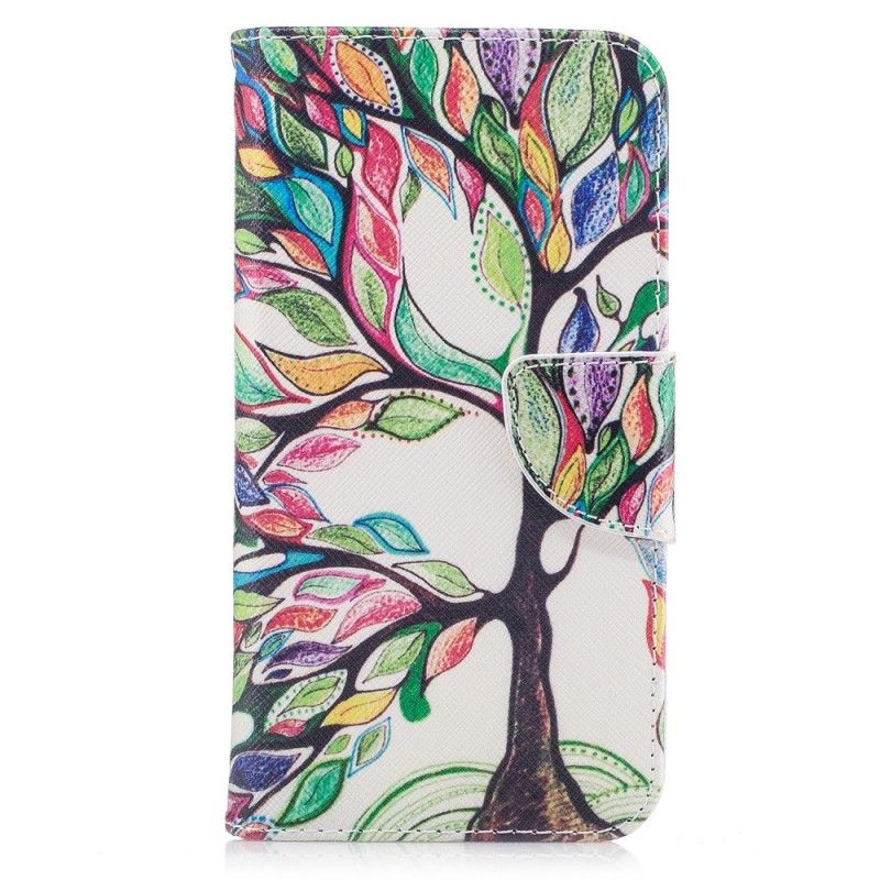 Leren Hoesje voor Samsung Galaxy XCover 4S / 4 Gekleurde Boom