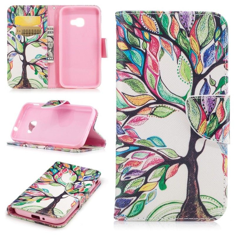 Leren Hoesje voor Samsung Galaxy XCover 4S / 4 Gekleurde Boom