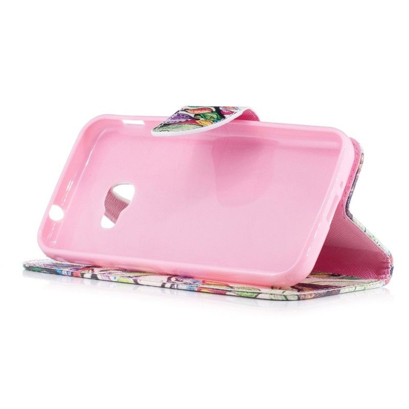 Leren Hoesje voor Samsung Galaxy XCover 4S / 4 Gekleurde Boom