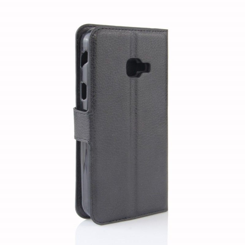 Leren Hoesje voor Samsung Galaxy XCover 4S / 4 Wit Zwart Klassiek
