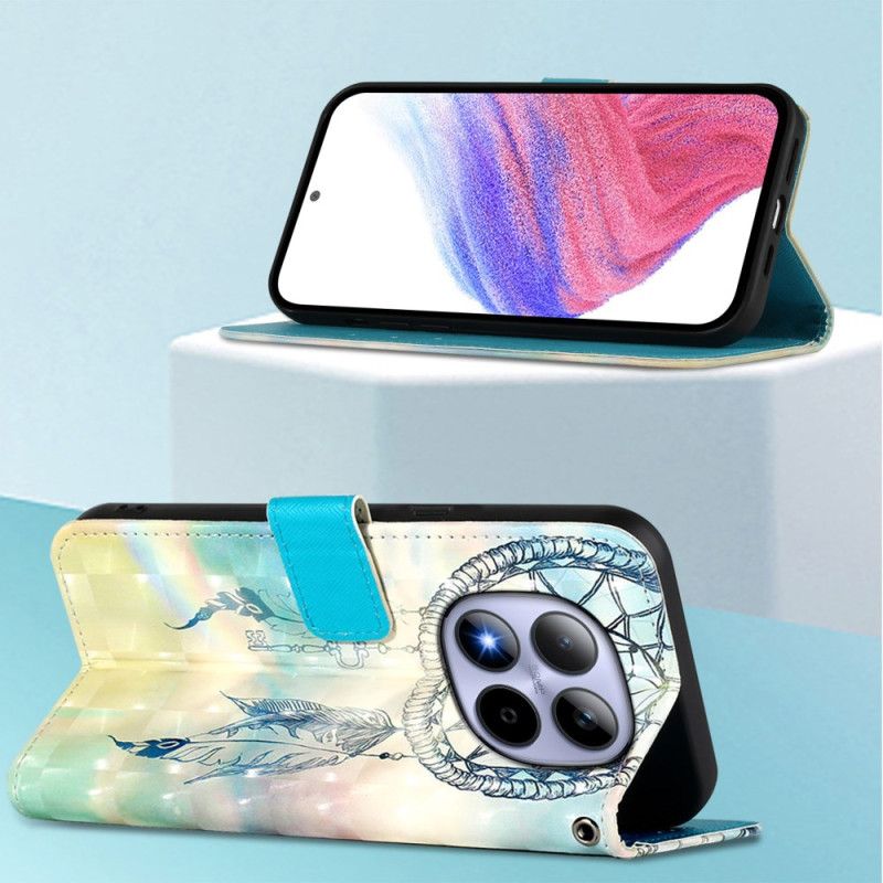 Flip Case Leren Xiaomi Redmi Note 15 Pro 5g Aquarel Dromenvanger