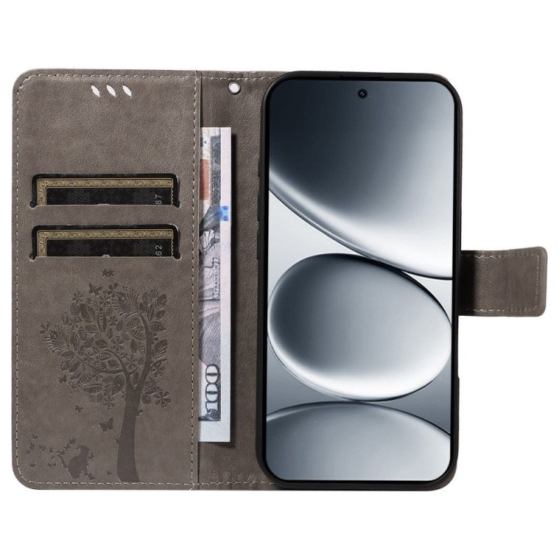 Flip Case Leren Xiaomi Redmi Note 15 Pro 5g Kat En Boompatroon