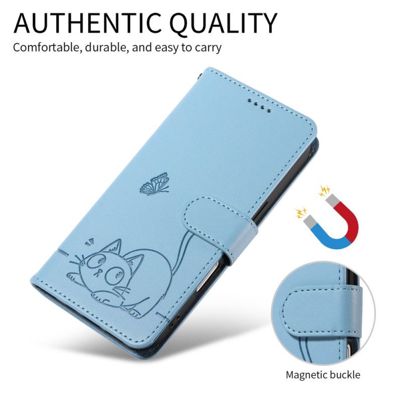 Flip Case Leren Xiaomi Redmi Note 15 Pro 5g Kattenafbeelding