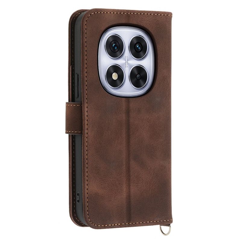 Flip Case Leren Xiaomi Redmi Note 15 Pro 5g Mandala Suède-effect Met Schouderbandje