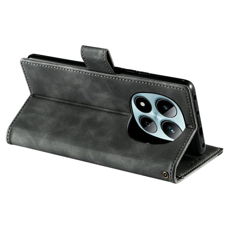 Flip Case Leren Xiaomi Redmi Note 15 Pro 5g Retro Design Met Bandje