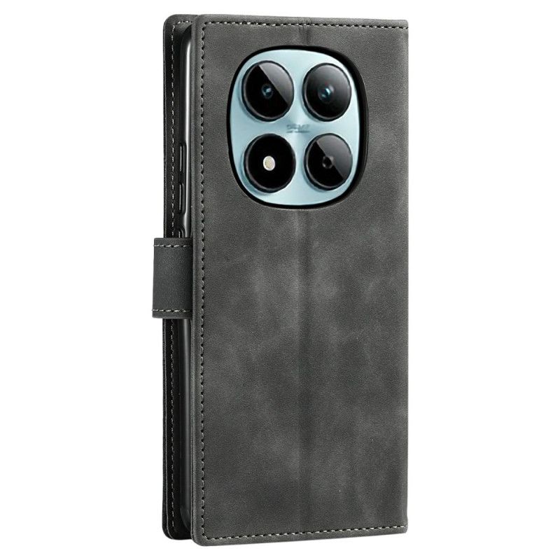 Flip Case Leren Xiaomi Redmi Note 15 Pro 5g Retro Design Met Bandje