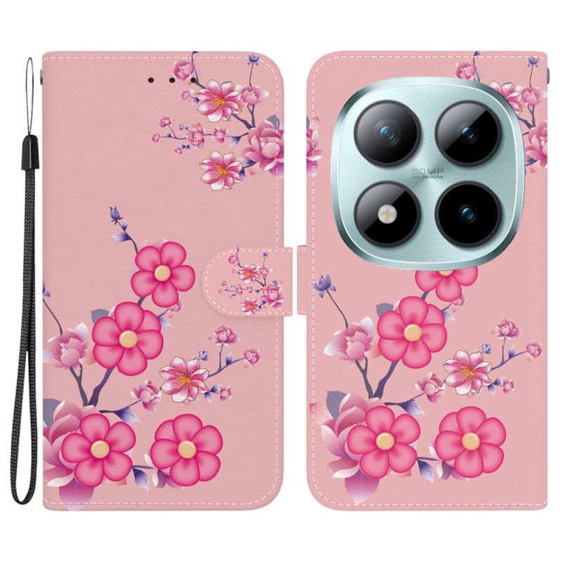Flip Case Leren Xiaomi Redmi Note 15 Pro 5g Sakura-patroon
